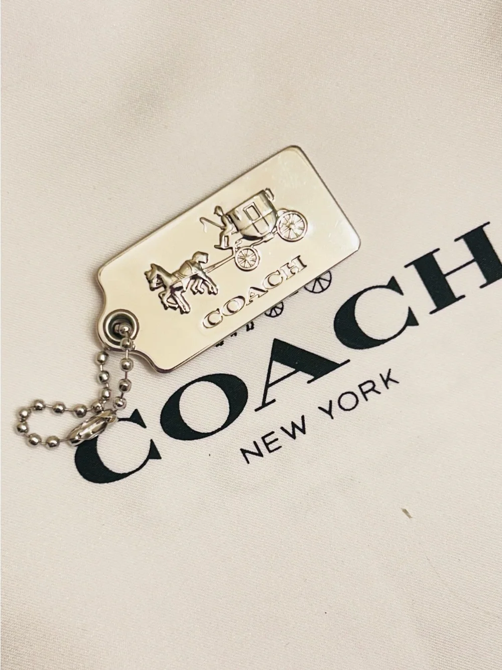 RARE Coach Est. 1941 Horse and Carriage Keychain/ bag Charm